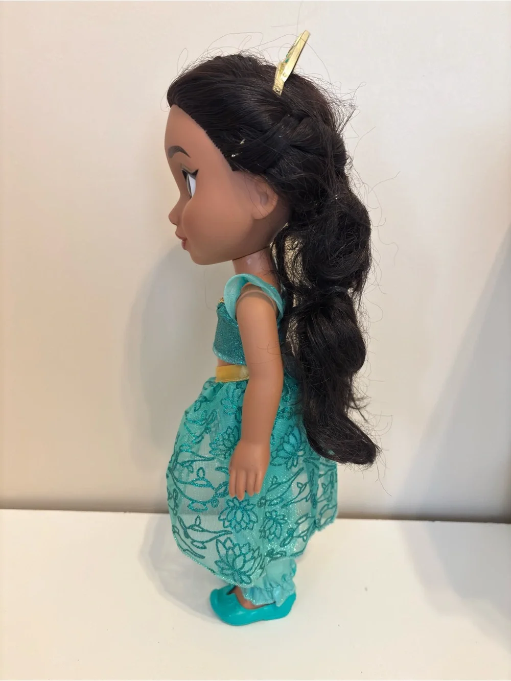 Disney Teal Princess Doll with Yellow Belt